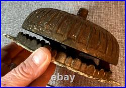 Antique Eastlake Brass Cast Iron Wall Mount Door Bell 1800's Ornate WORKS! Nice