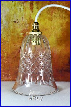 Antique Edwardian Cut Crystal Glass Bell Lampshade Ceiling Light Pendant C 1910