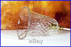 Antique Edwardian Cut Crystal Glass Bell Lampshade Ceiling Light Pendant C 1910