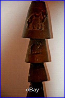 Antique Embossed Brass Camel Bells