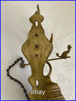 Antique English Cast Iron Brass Wall Mounted Monastery Bell