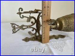 Antique English Cast Iron Brass Wall Mounted Monastery Bell