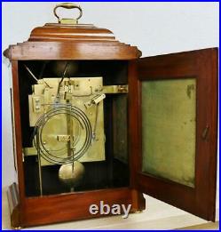 Antique English Webster Mahogany Triple Fusee 8 Bell Musical Bracket Clock