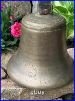 Antique Engraved Brass Bell