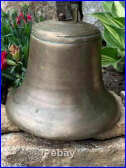 Antique Engraved Brass Bell