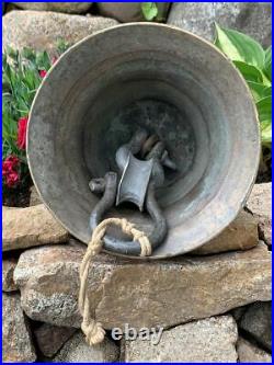 Antique Engraved Brass Bell