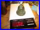 Antique Engraved Brass Bronze Bell With Figure in Cloak Holding Treasure