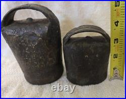 Antique European/French Style Forged Metal/Bronze Cowbells