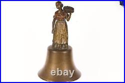 Antique Figural Polychrome Bronze Tea/Table bell