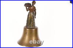 Antique Figural Polychrome Bronze Tea/Table bell