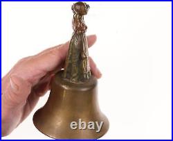 Antique Figural Polychrome Bronze Tea/Table bell