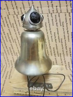 Antique Fire Engine Bell with Light and Motorized Apparatus Plated Brass c. 1910