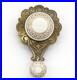 Antique Floral Brass & Porcelain Bell Lever