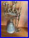 Antique French Doorbell knocker Brass Bell Chime Angel with Latin Inscription