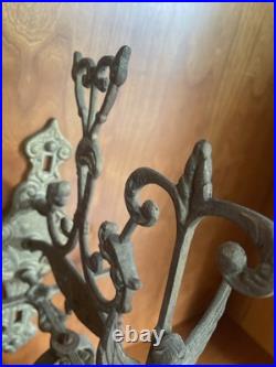 Antique French Doorbell knocker Brass Bell Chime Angel with Latin Inscription