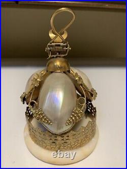 Antique French Mother Of Pearl Butlers Bell