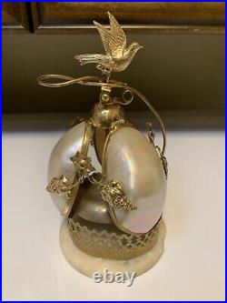 Antique French Mother of Pearl Dove Bell