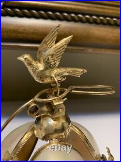 Antique French Mother of Pearl Dove Bell