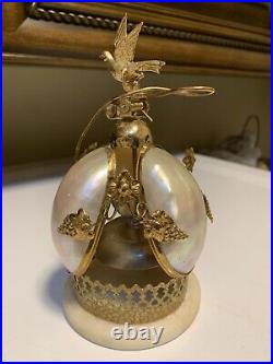 Antique French Mother of Pearl Dove Bell