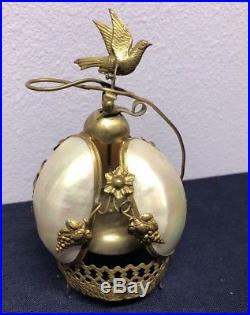 Antique French Ormolu & Mother Of Pearl Palais Royal Dinner Bell 1800's Rare
