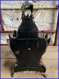 Antique French Tortoishell & Gilt Brass Ormolu Mounted Mantle Clock Bell Strike