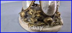 Antique French Victorian MOP Brass Dinner Service Bell Very Rare Collectible