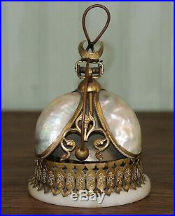 Antique French Victorian MOP Brass Service Bell