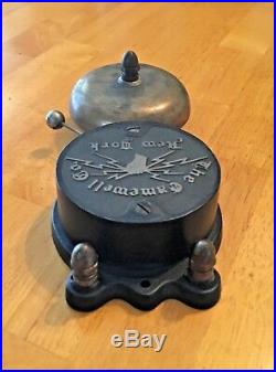 Antique GAMEWELL, NY FIRE ALARM TELEGRAPH Brass Tapper Bell or Gong New York