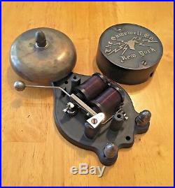 Antique GAMEWELL, NY FIRE ALARM TELEGRAPH Brass Tapper Bell or Gong New York