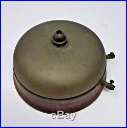 Antique Gamewell Fire Alarm and Telegraph Co. 6 Brass Gong Bell Turtle withPatina
