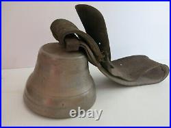 Antique Gber. Gusset Uetendorf Brass Bell on Leather Strap
