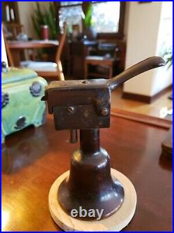Antique Guinco 1925 Bell Shaped Brass Tabletop Cigar Lighter