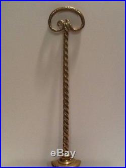 Antique Half Bell Brass Serpent Handle Rope Door Porter Doorstop