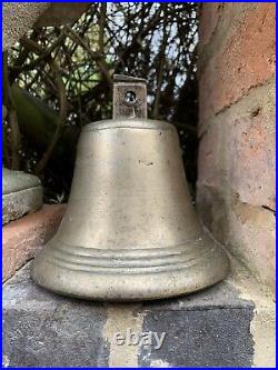 Antique Hand Crafted Big Brass Hindu Ritual Holy Temple Roof Hanging School Bell