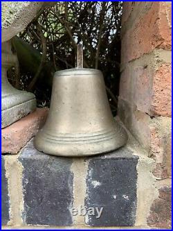 Antique Hand Crafted Big Brass Hindu Ritual Holy Temple Roof Hanging School Bell