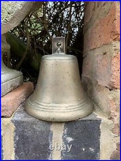 Antique Hand Crafted Big Brass Hindu Ritual Holy Temple Roof Hanging School Bell