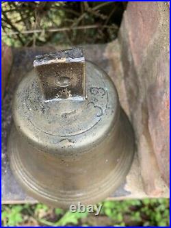 Antique Hand Crafted Big Brass Hindu Ritual Holy Temple Roof Hanging School Bell