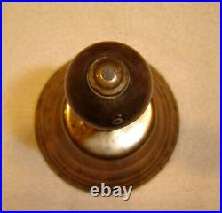 Antique Handheld School Teacher Brass Desk Bell #6 on Handle