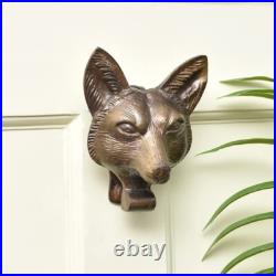 Antique Handmade Fox Face Iron Door Knocker Door Bell For Main Door Decoration