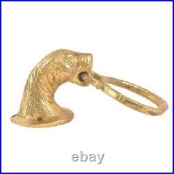 Antique Handmade Tiger Head Brass Ring Door Knocker Door Bell
