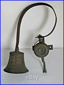 Antique Hanging Country Store Brass Door Bell