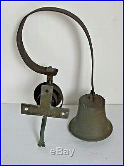 Antique Hanging Country Store Brass Door Bell