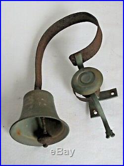 Antique Hanging Country Store Brass Door Bell