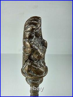 Antique Hindu Ganesha Brass Temple Bell Prayer Religious Ritual Bell