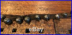 Antique Horse Sleigh Bells 23 Brass Bells 80 Long Leather Strap Vintage