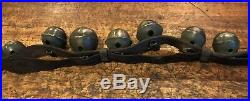 Antique Horse Sleigh Bells 23 Brass Bells 80 Long Leather Strap Vintage