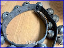 Antique Horse Sleigh Bells 65 Leather Strap 19 Graduated Numbered Bronze Bells