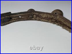 Antique Horse Sleigh Bells 78 Leather strap Brass Graduated Sizes No.'s 1 18