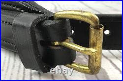 Antique Horse Sleigh Bells Black Leather Strap 25 Numbered Graduated Brass Bells