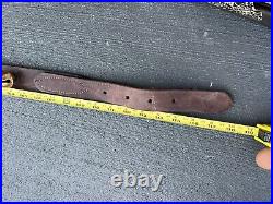 Antique Horse Sleigh Bells Double Leather Strap Brass 32 Bells Graduated